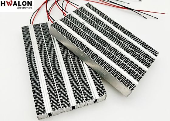 300W PTC آلومینیوم گرم کننده سرامیکی هوا گرم کننده دمای ثابت عنصر گرمایش برای دستگاه واحد تهویه 120 * 75 * 15mm