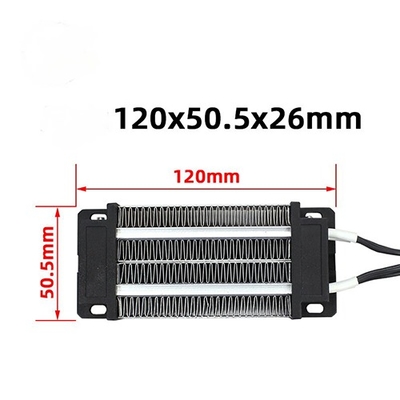 24 ولت 200 وات 120X50.5X26mm المنت گرمایشی فن هوای سرامیکی ptc برای سیستم های تهویه مطبوع